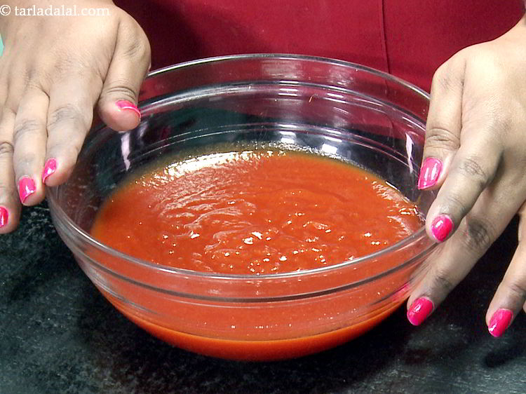 Step 24 – Transfer the&nbsp;<strong>tomato ketchup | tomato sauce &nbsp;| Indian style tomato ketchup | homemade tomato ketchup …