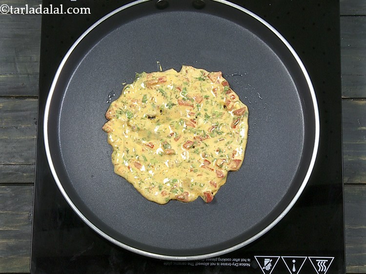 स्टेप 18 – फैलाकर एक १२५ मि। मी। (५&rdquo;) व्यास का गोल बना …