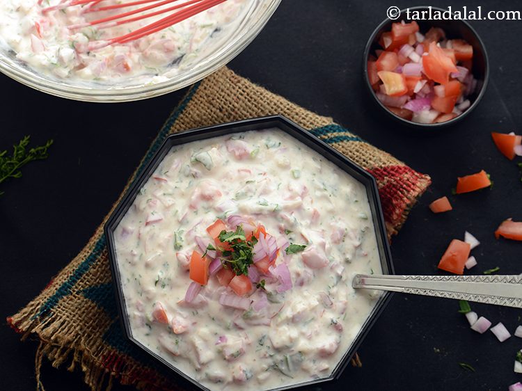 Step 14 – Refrigrate atleast for half an hour and serve&nbsp;<strong>tomato onion raita | onion tomato raita | …