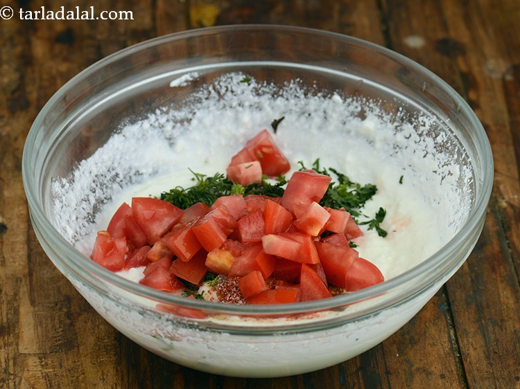 Step 12 – Add chopped tomatoes. You can even de-seed them if you wish to.&nbsp;