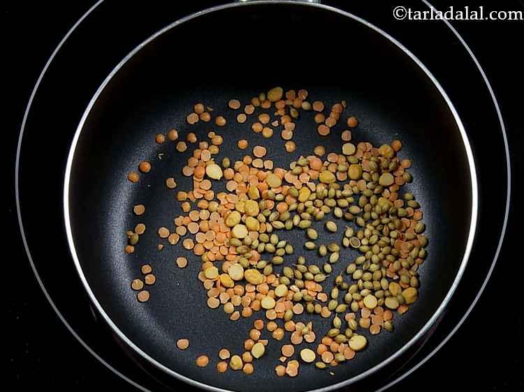 Step 3 – Add the dhania or coriander seeds.