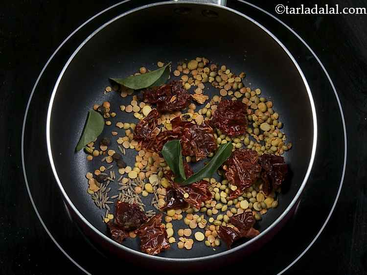Step 7 – And finally add the curry leaves.