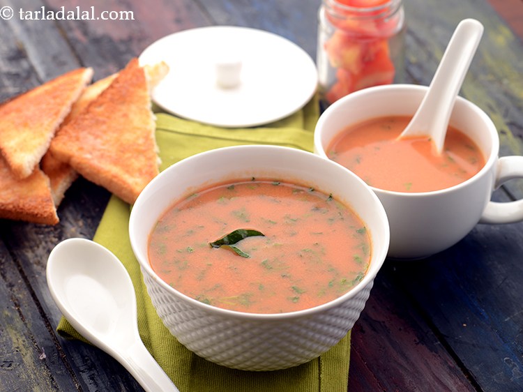 स्टेप 20 – <strong>टमॅटो शोरबा</strong> को | <strong>टमाटर और नारियल का दूध का …