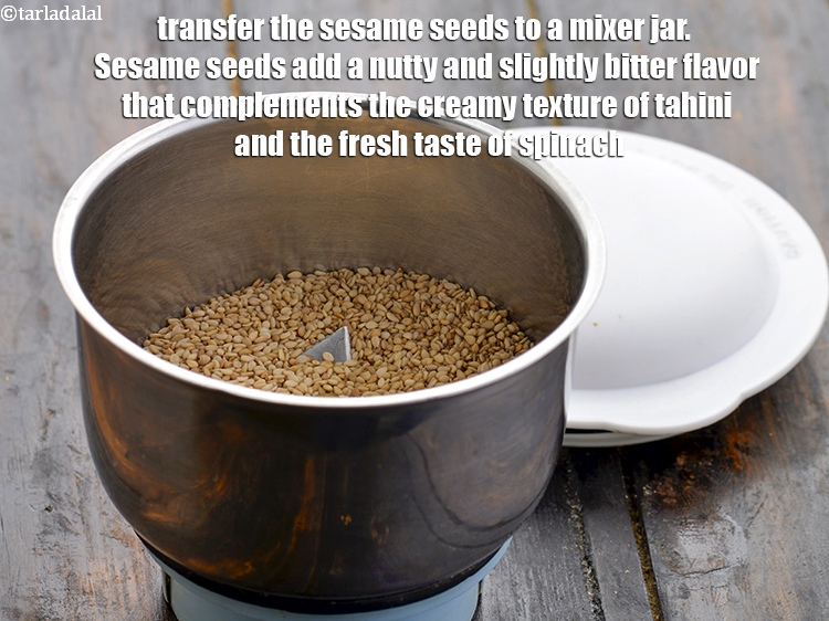 Step 18 – <meta charset="UTF-8" /> Transfer the sesame seeds to a mixer jar. &nbsp;Sesame seeds add a …