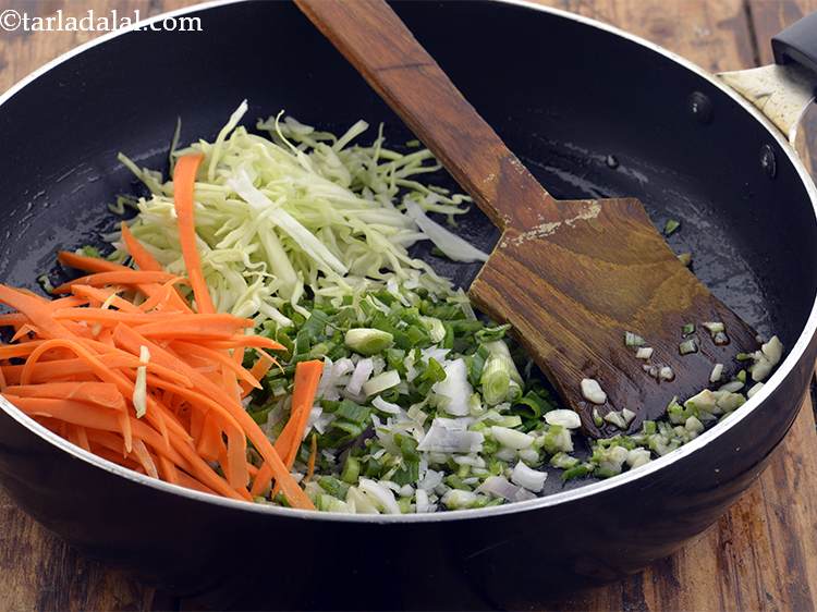 Step 28 – Finally, add the carrots. Carrots with impart their mild sweet flavour to the<strong> Triple Schezuan …