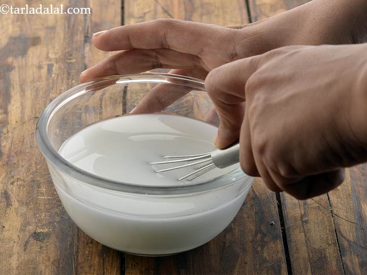 Step 39 – Whisk it up well till no lumps remain. This mixture is called slurry and is …