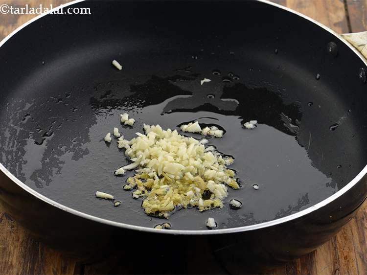 Step 42 – Now, add garlic. Both of these are essential in Chinese cooking.