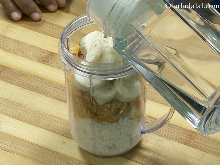 Step 8 – Add around 1 tbsp of water to form a smooth batter.