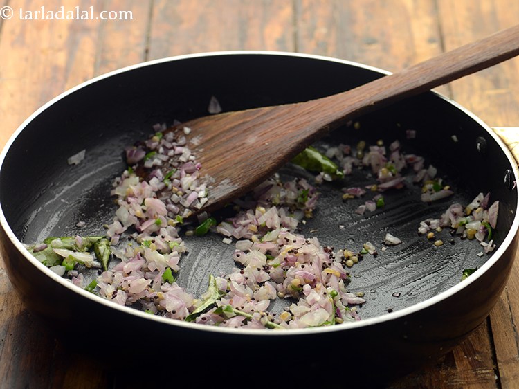 Step 9 – Saute on medium flame on a medium flame for 1-2 minutes or until onions ar …