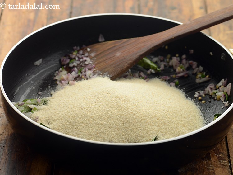 Step 10 – Add semolina.