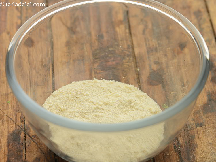 Step 3 – Microwave on high for 1 1/2 minutes. Here, we are dry-roasting the semolina, make sure …