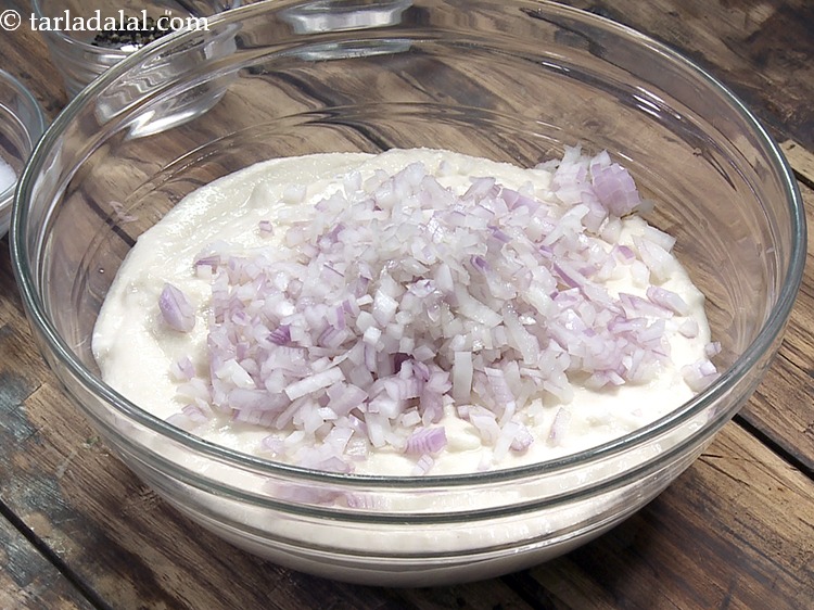 Step 11 – Add 1/2 cup&nbsp;finely&nbsp;<a href="https://www.tarladalal.com/glossary-chopped-onions-722i">chopped onions</a>.