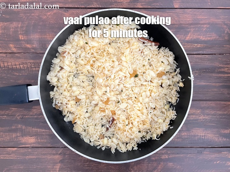 Step 23 – The pulao after cooking for 5 minutes.