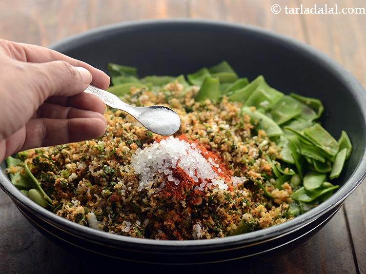 स्टेप 14 – नमक डालें।