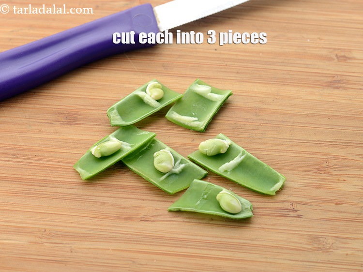 Step 10 – Cut each halve into 3 pieces using a knife. Do not remove and discard the …