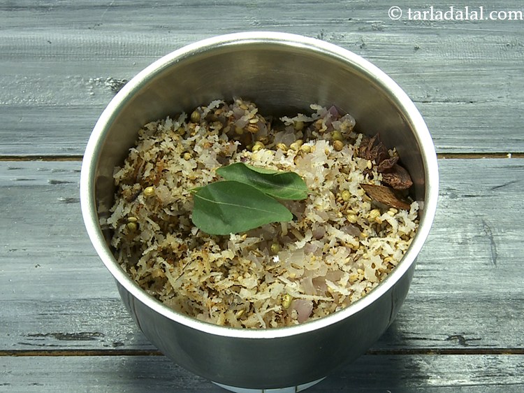 Step 16 – Add curry leaves.