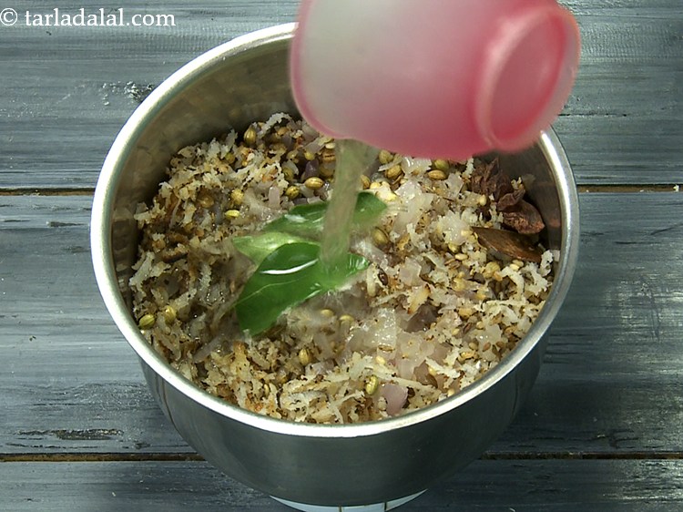 Step 17 – Add &frac14; cup of water.