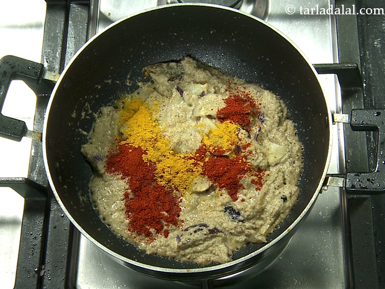 Step 29 – Add turmeric powder.