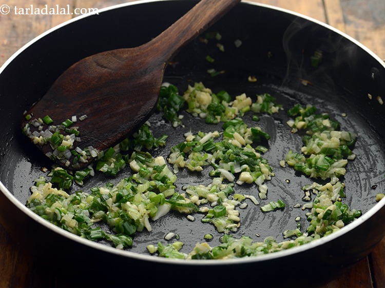 Step 20 – Add salt and saut&eacute; on a high flame for 1 minute.