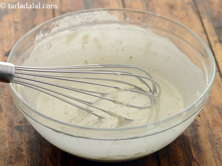 Step 10 – We have used approx. &frac12; cup of water to make a smooth, lump-free batter.&nbsp;