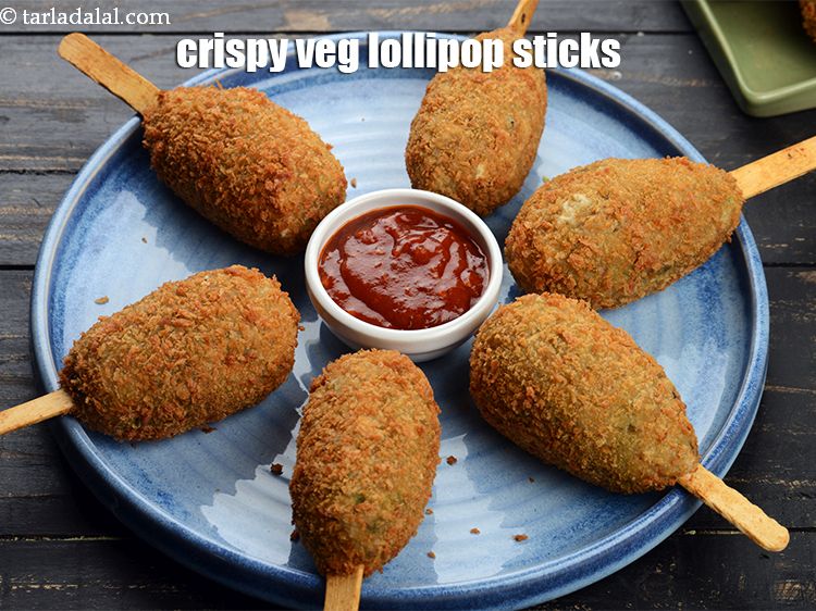 Step 32 – Serve <strong>veg lollipop</strong> hot with tomato ketchup.
