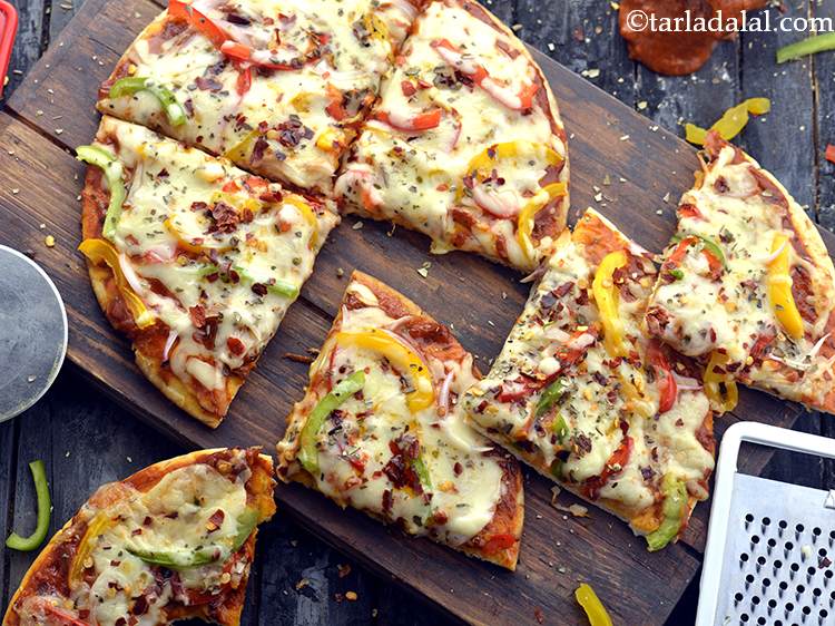 Step 66 – Serve the&nbsp;<strong>vegetable pizza recipe |&nbsp;</strong><strong>tava pizza recipe | tawa pizza | Indian style veg tava …