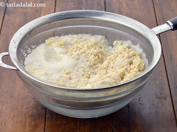 Step 7 – Drain well using a strainer. Discard the water.