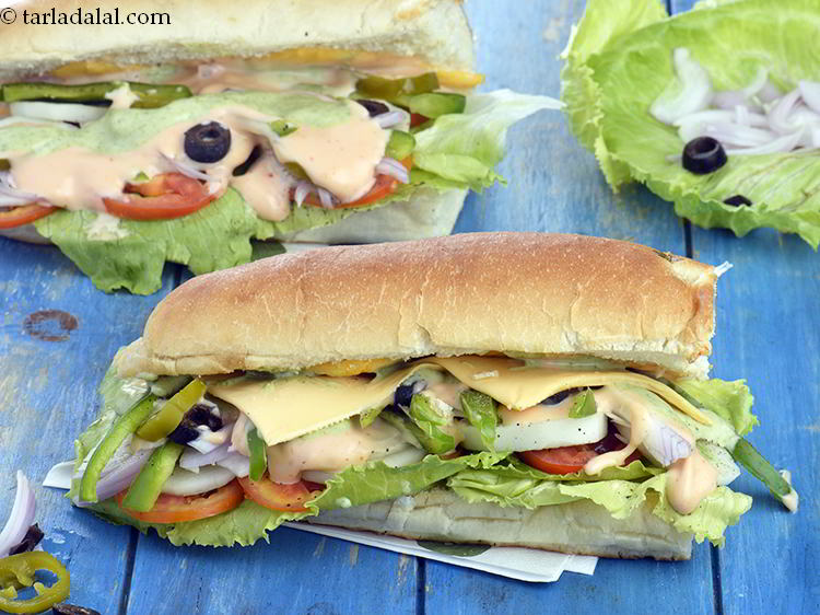 स्टेप 29 – <strong>सबवे सैंडविच</strong> को | <strong>वेजी डिलाइट | होममेड वेज सबवे …