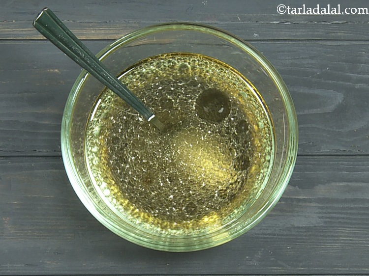 Step 6 – Mix well and keep the water-oil mixture aside.