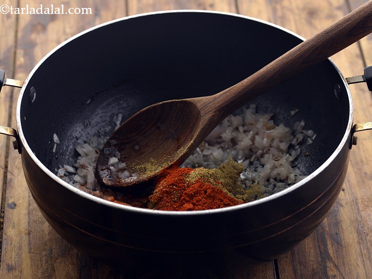 Step 17 – Add the chilli powder. If you love spicy food, then add some more.