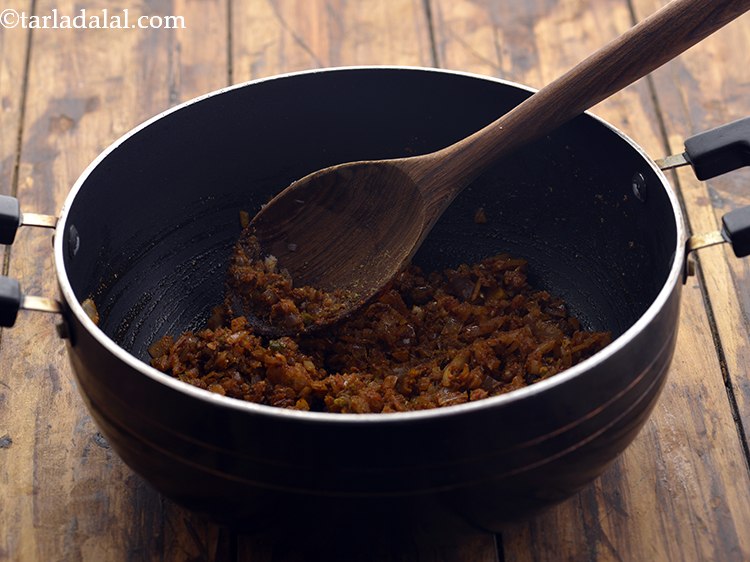 Step 18 – Add the garam masala and saut&eacute; on a medium flame for a few seconds. I …