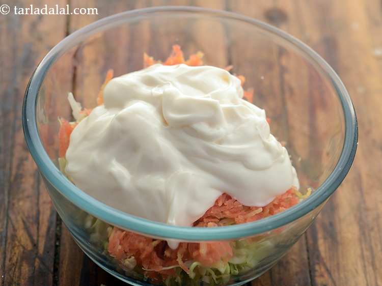 Step 4 – Add mayonnaise.