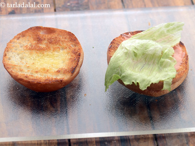 Step 34 – Place 1 lettuce leaf.