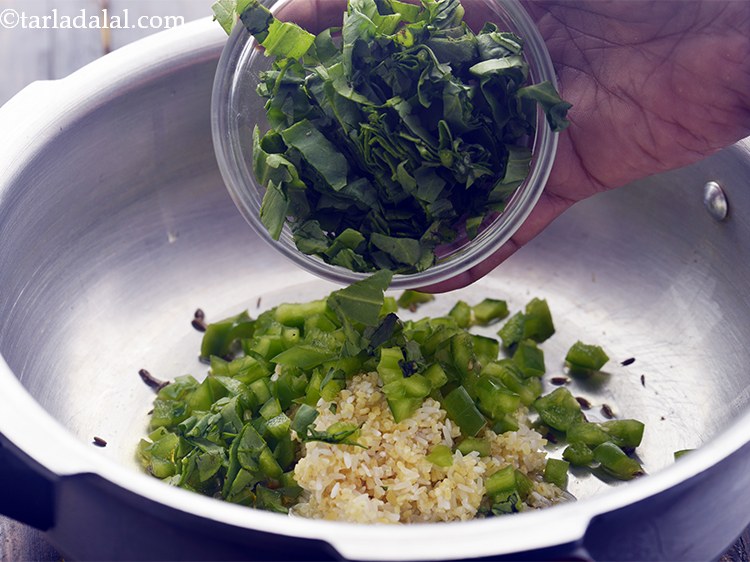 Step 18 – Add some chopped spinach as well. These add colour as well as iron to build …