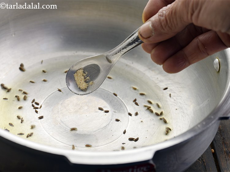 Step 14 – When the seeds crackle, add asafoetida to it. If your little one doesn&rsquo;t&rsquo; like the …