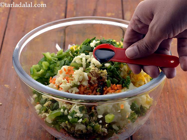 Step 11 – Add a little soy sauce for a unique taste.