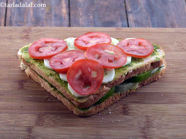 Step 11 – Arrange 6 tomato slices.