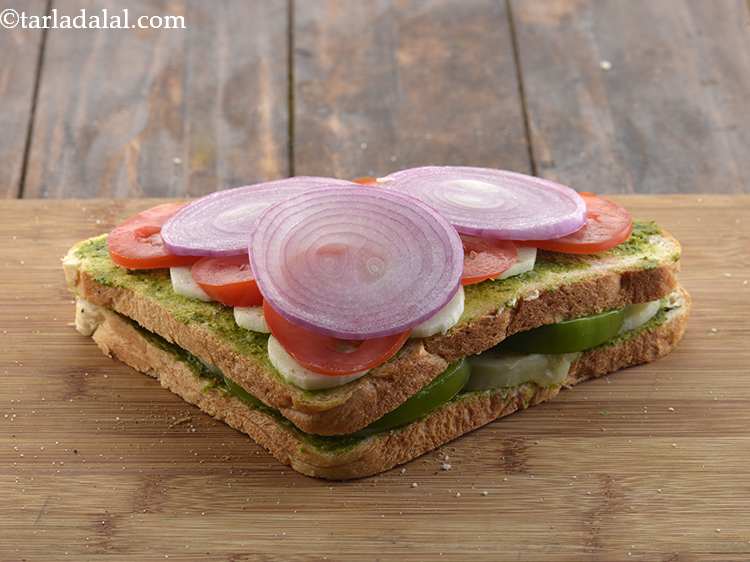 Step 12 – Put 3 onion slices over it.