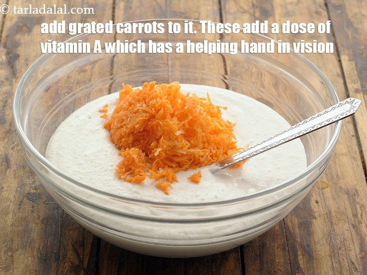Step 14 – Add&nbsp;<meta charset="UTF-8" />1/2 cup&nbsp;<a href="glossary-grated-carrot-816i">grated carrot</a>.&nbsp;<meta charset="UTF-8" />These add a dose of vitamin A which …