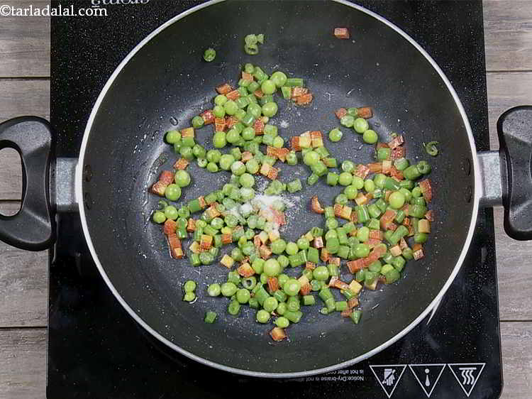Step 3 – Add the salt, mix well and saut? the vegetables on a medium flame for 3 …