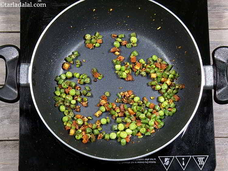 Step 5 – Saute this with the vegetables as well for 1 minute so that the veggies get …