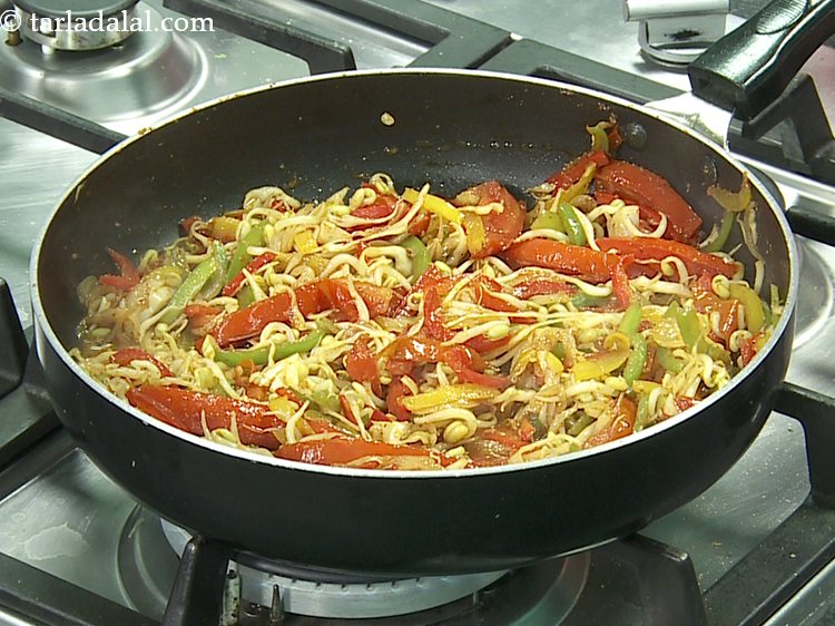 Step 18 – Mix well and cook on a medium flame for 2 minute, while stirring occasionally.