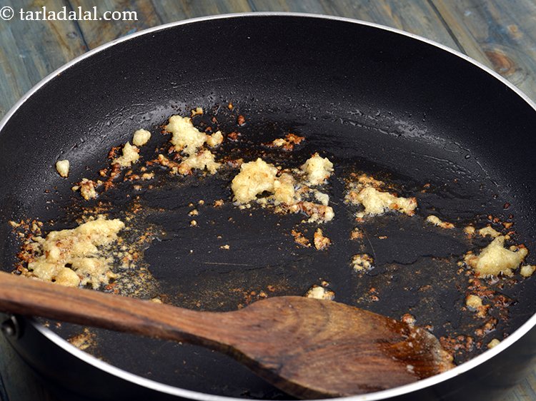 Step 4 – Saut&eacute; on a medium flame for a few seconds.