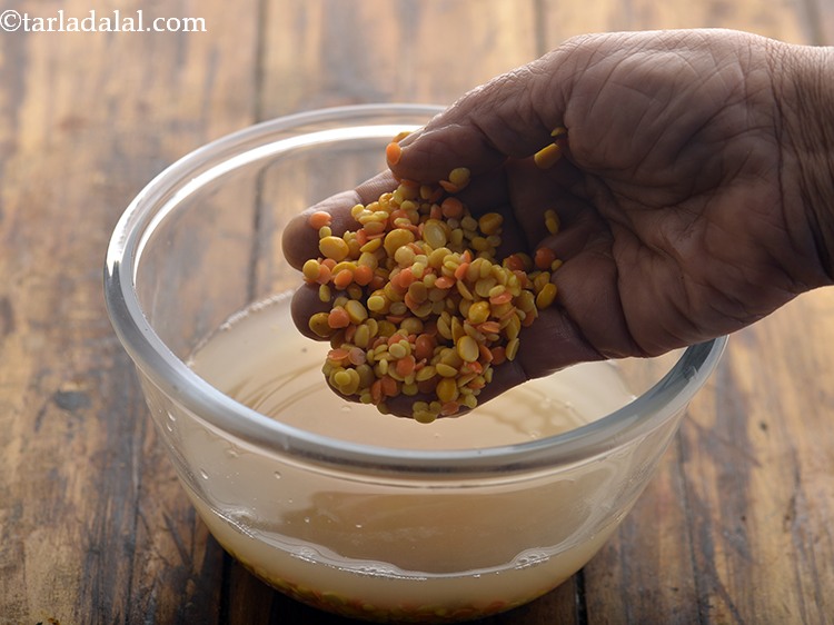 Step 4 – Pick and clean the masoor dal, chana dal (split bengal gram), yellow moong dal (split …