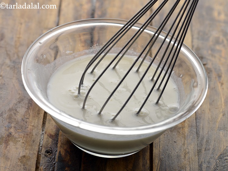 Step 13 – Mix well and keep aside. Ensure the mixture in lump-free so you get a smooth …