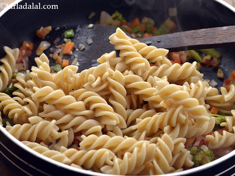 Step 24 – Add the fusilli.