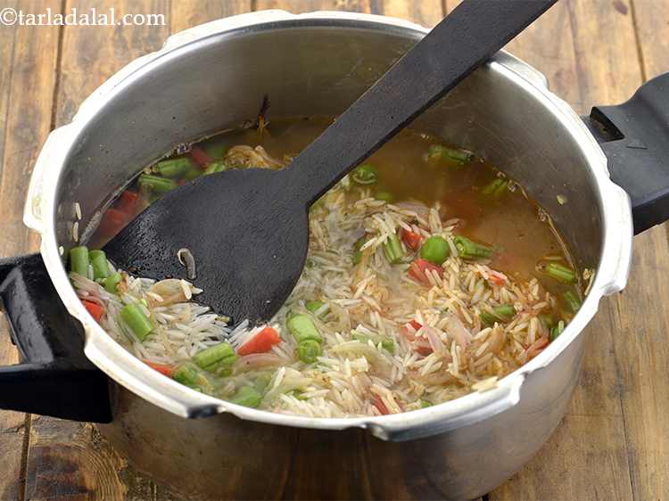 Step 12 – Add 2 cups of hot water and mix well. Taste the water for salt and …