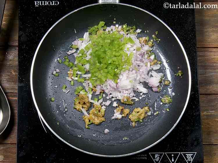 Step 4 – Also add the remaining vegetables with this. Add the capsicum. Here we have only used …