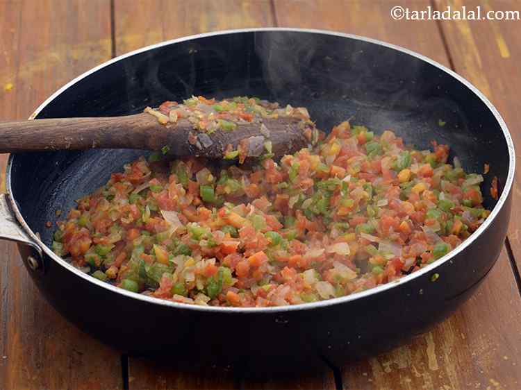 Step 7 – Mix well and cook on a medium flame for 5 minutes, while stirring occasionally. The …