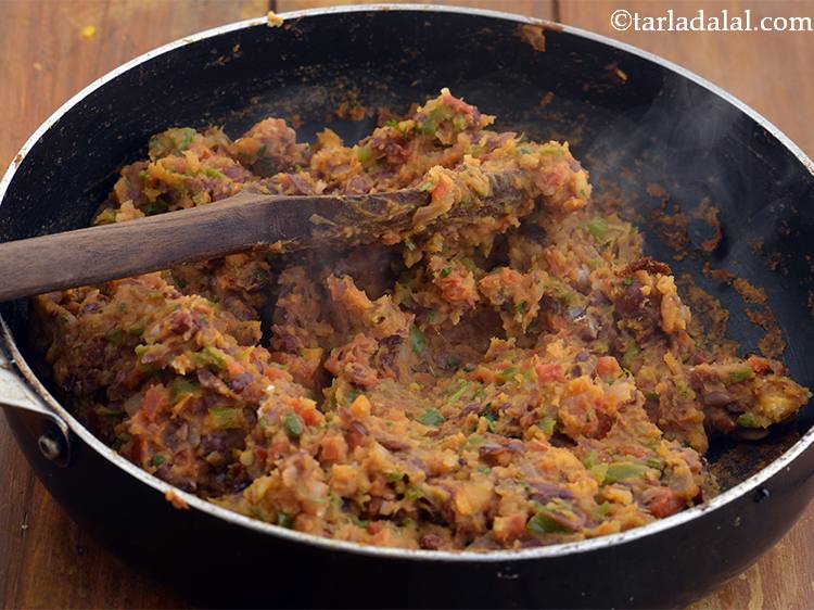 Step 14 – Mix well and cook on a medium flame for 2 minutes, while stirring occasionally. It …